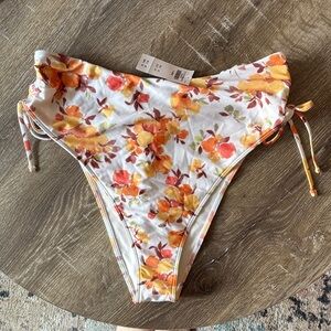 Floral High-Waisted Bikini Bottom